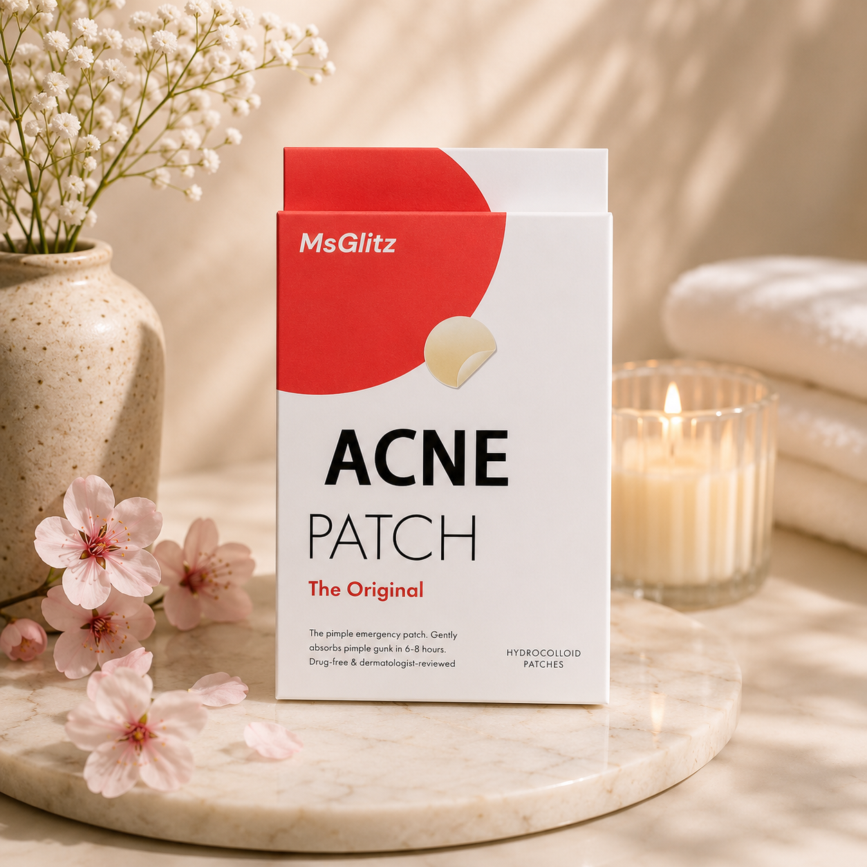 MsGlitz Acne Pimple Patch - Korean Skin Care - Clear - Lab Tested - 36's