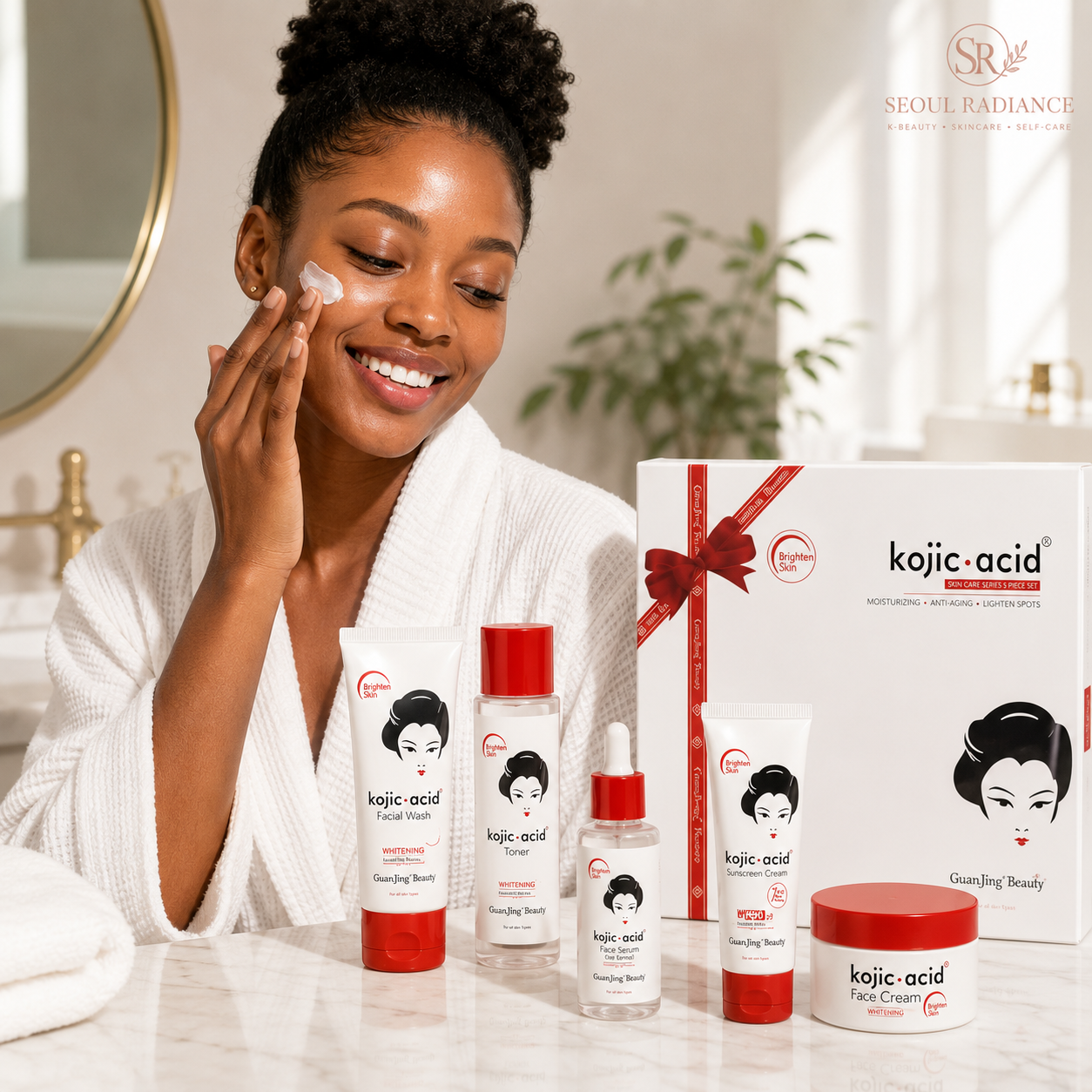 GuanJing Beauty Kojic Acid Skincare Set (5-Piece)