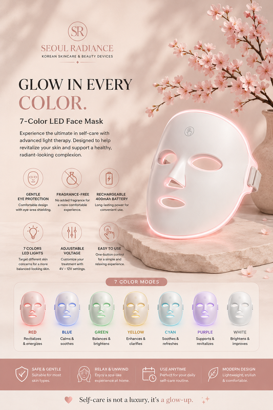 1pc 7-Color Face Mask
