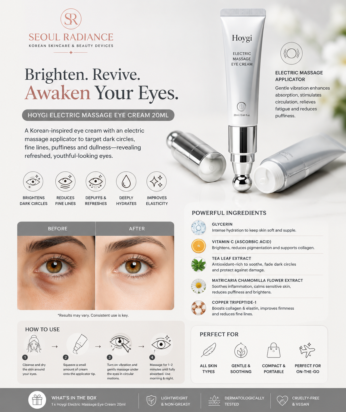 Hoygi Electric Massage Eye Cream 20ml