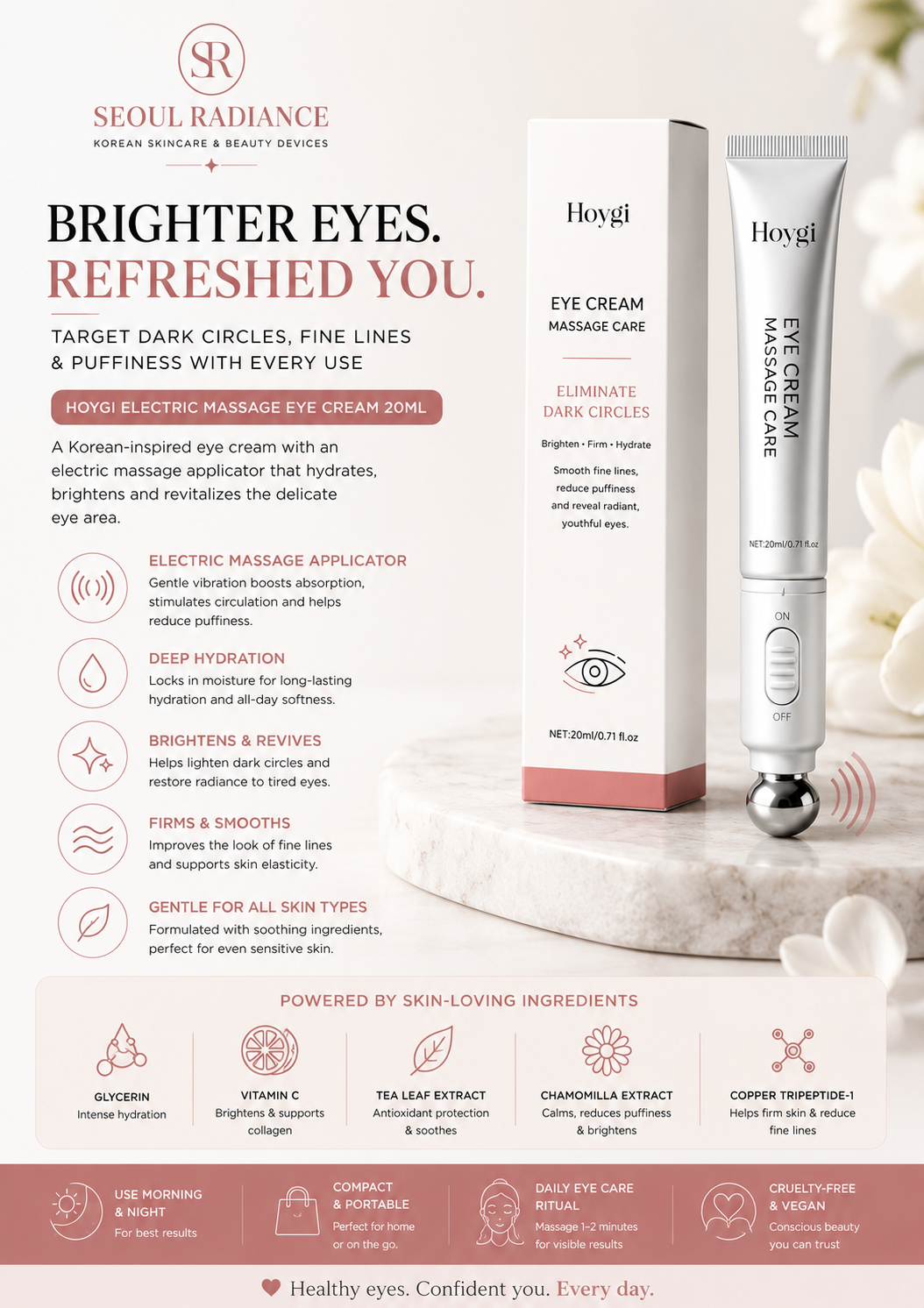 Hoygi Electric Massage Eye Cream 20ml