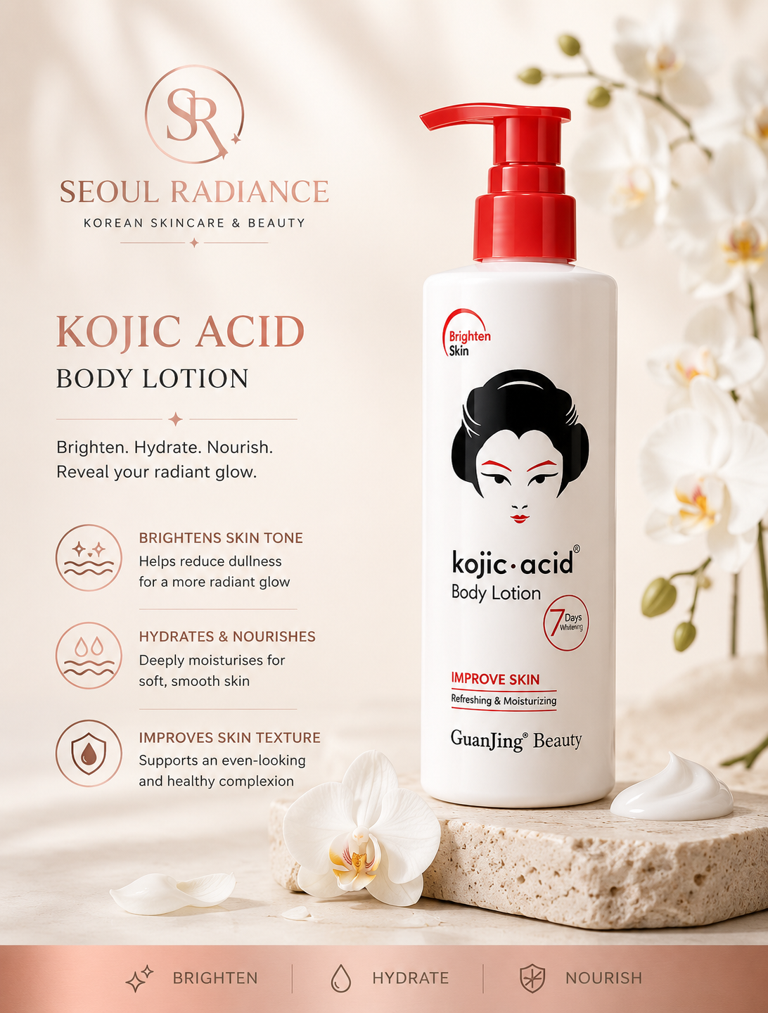 Kojic Acid Essence Toner 100ml Brightening, Hydrating and Anti-Aging