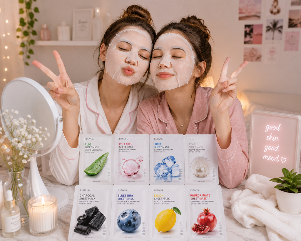 Eunyul Korean Pack of 8 Facial Skin Mask Sheets