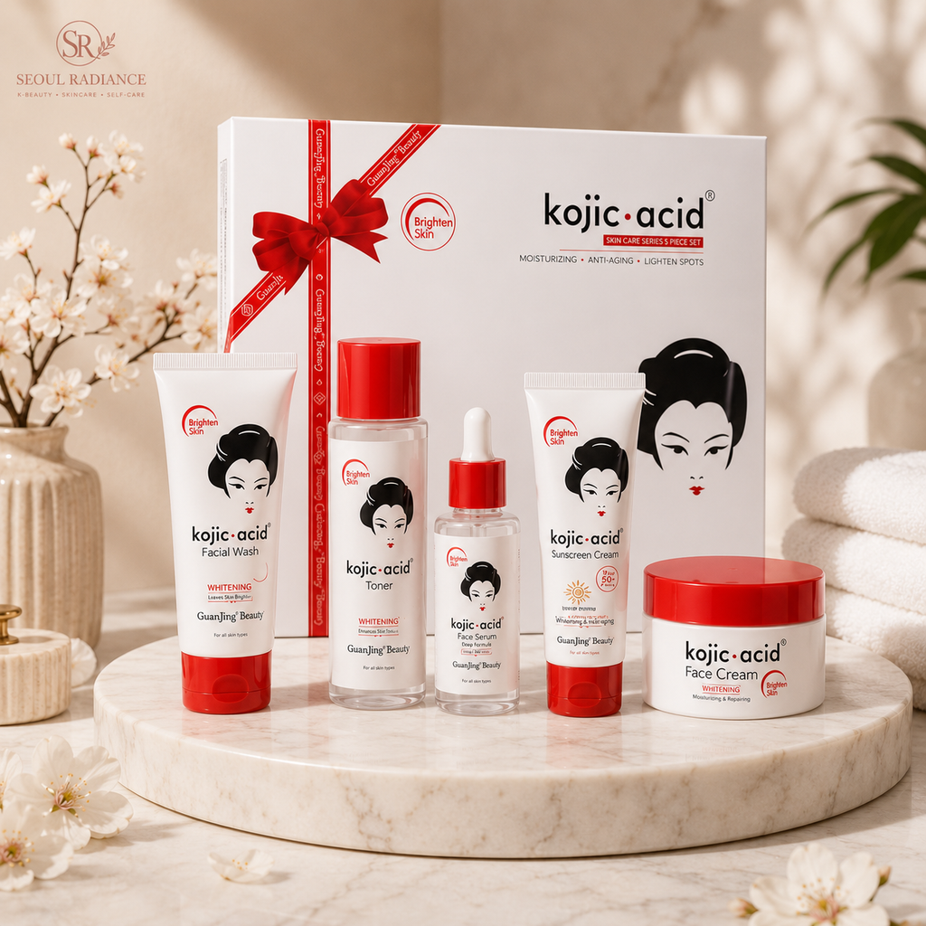 GuanJing Beauty Kojic Acid Skincare Set (5-Piece)